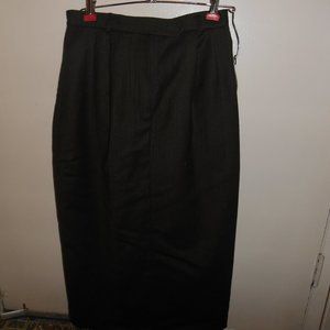 skirt, dark olive green . slim fit